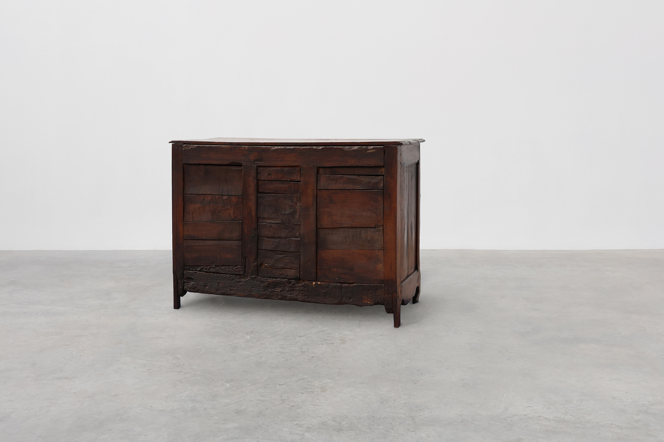Rare French provincial carved cabinet or buffet with great patina, dated 1841thumbnail